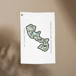 Wilson Country Club Golf Course Prints, North Carolina | Golf Course Print Towels | Golf Course Microfiber