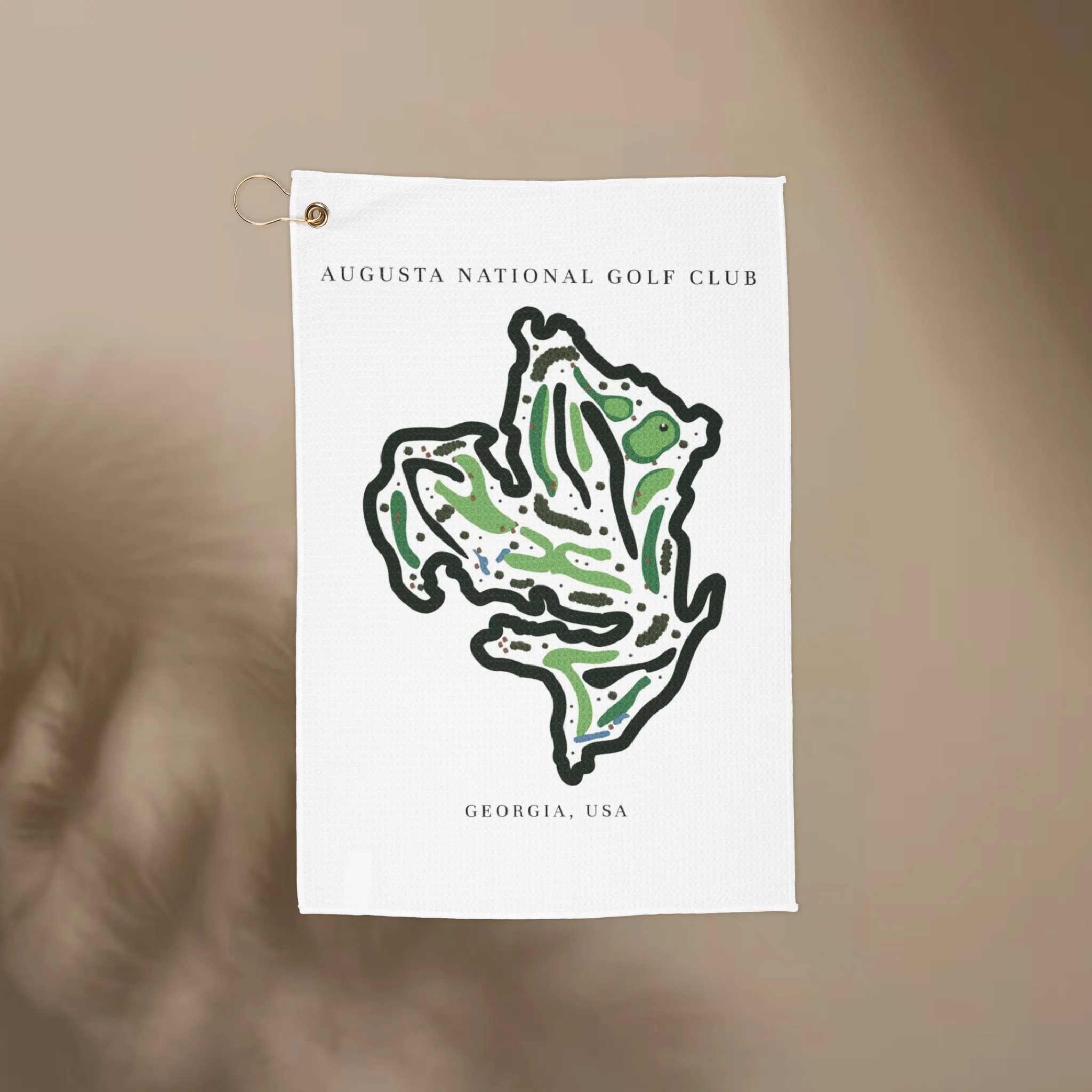 Augusta National Golf Club, Golf Course Print, Georgia | Golf Course Print Towels | Golf Course Microfiber