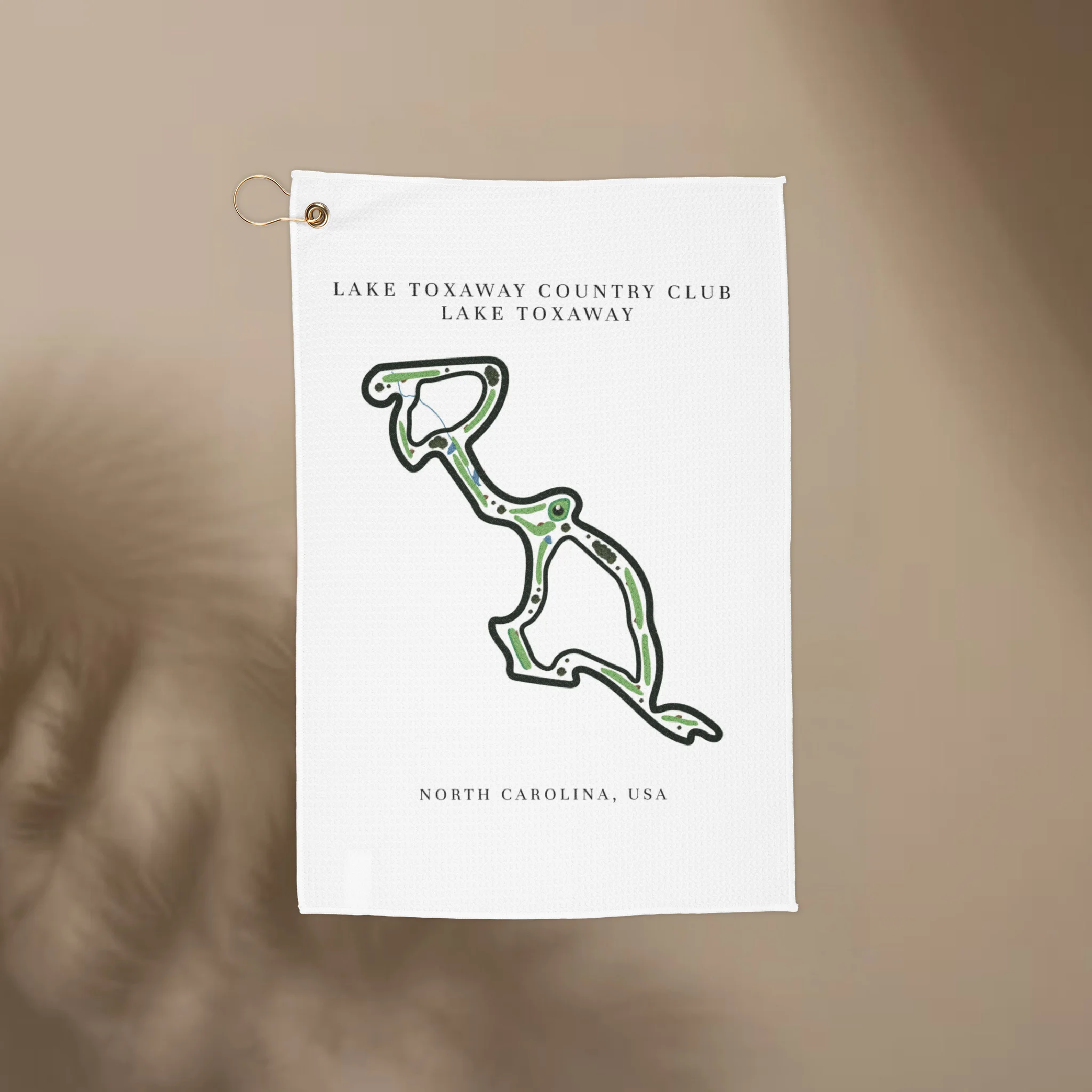 Lake Toxaway Country Club Golf Course Prints, North Carolina | Golf Course Print Towels | Golf Course Microfiber