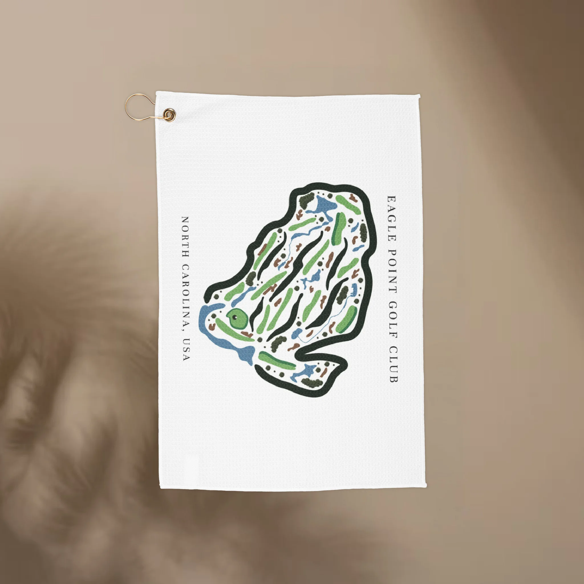 Eagle Point Golf Club, Golf Course Print, North Carolina | Golf Course Print Towels | Golf Course Microfiber