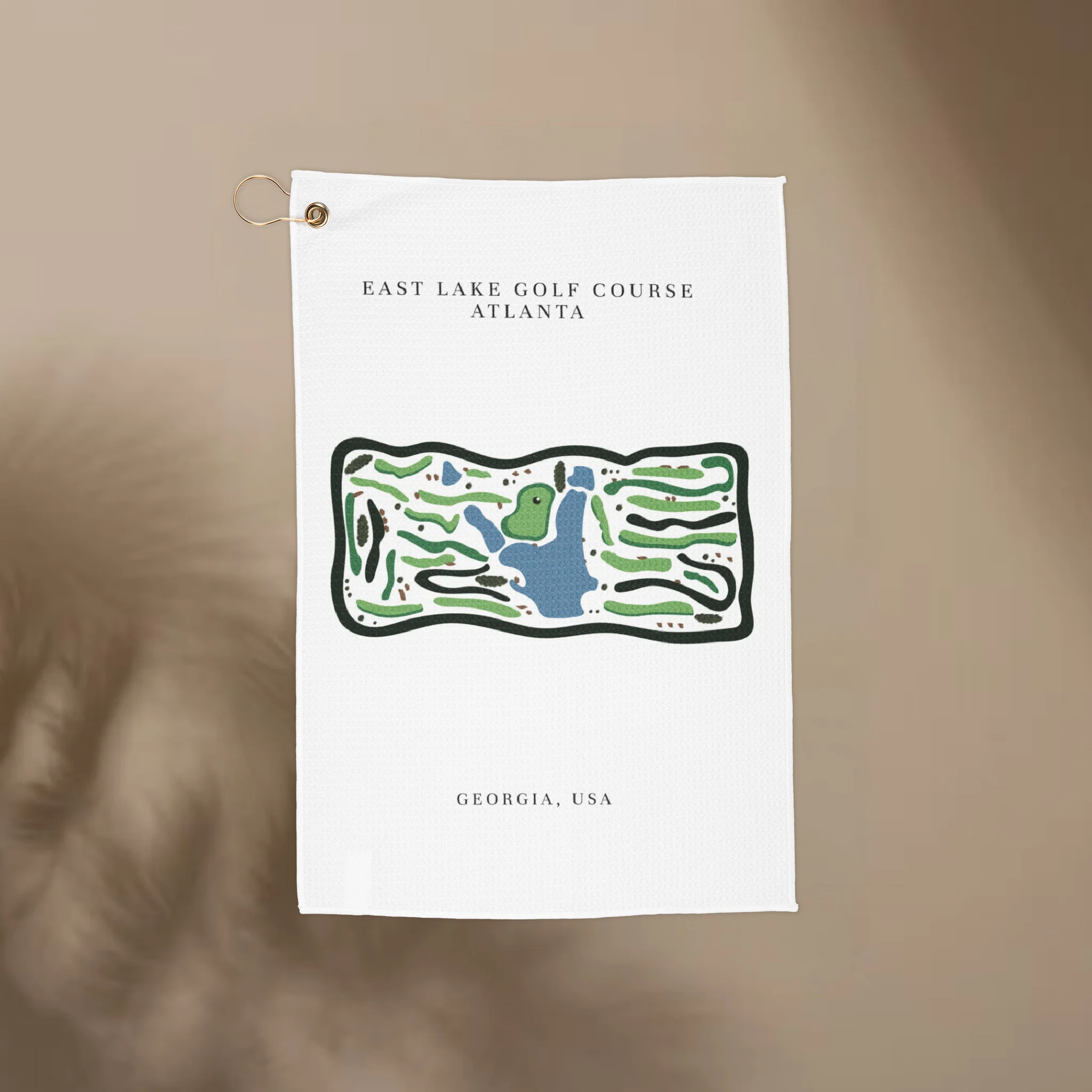 East Lake Golf Club, Golf Course Print, Georgia | Golf Course Print Towels | Golf Course Microfiber