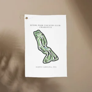 Myers Park Country Club Golf Course Prints, North Carolina | Golf Course Print Towels | Golf Course Microfiber