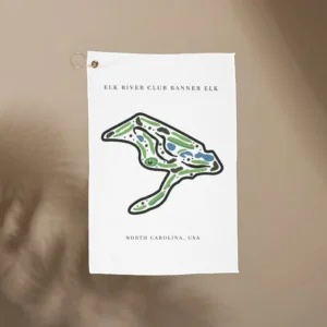 Elk River Club Golf Course Print, North Carolina | Golf Course Print Towels | Golf Course Microfiber