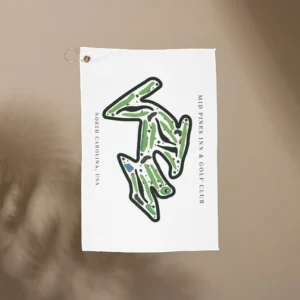 Mid Pines Inn Golf Club Course Print, North Carolina | Golf Course Print Towels | Golf Course Microfiber