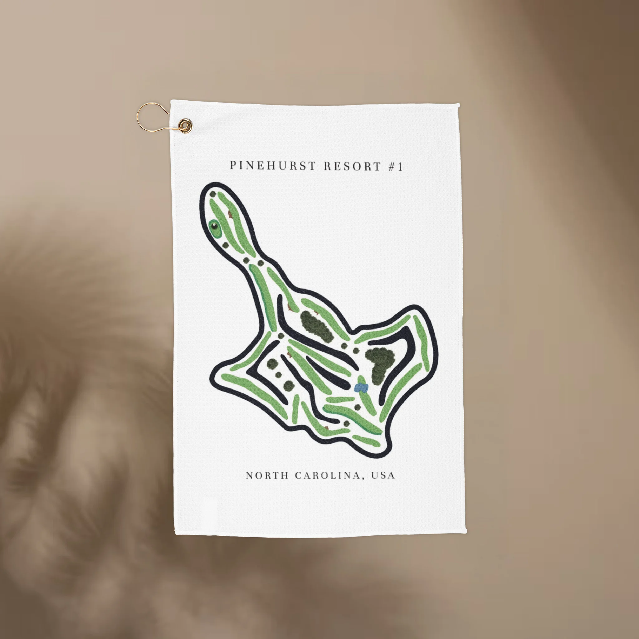 Pinehurst Resort #1 Golf Course Prints, North Carolina | Golf Course Print Towels | Golf Course Microfiber