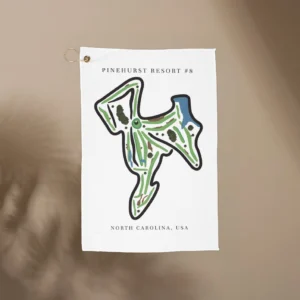 Pinehurst Resort #8 Golf Course Prints, North Carolina | Golf Course Print Towels | Golf Course Microfiber
