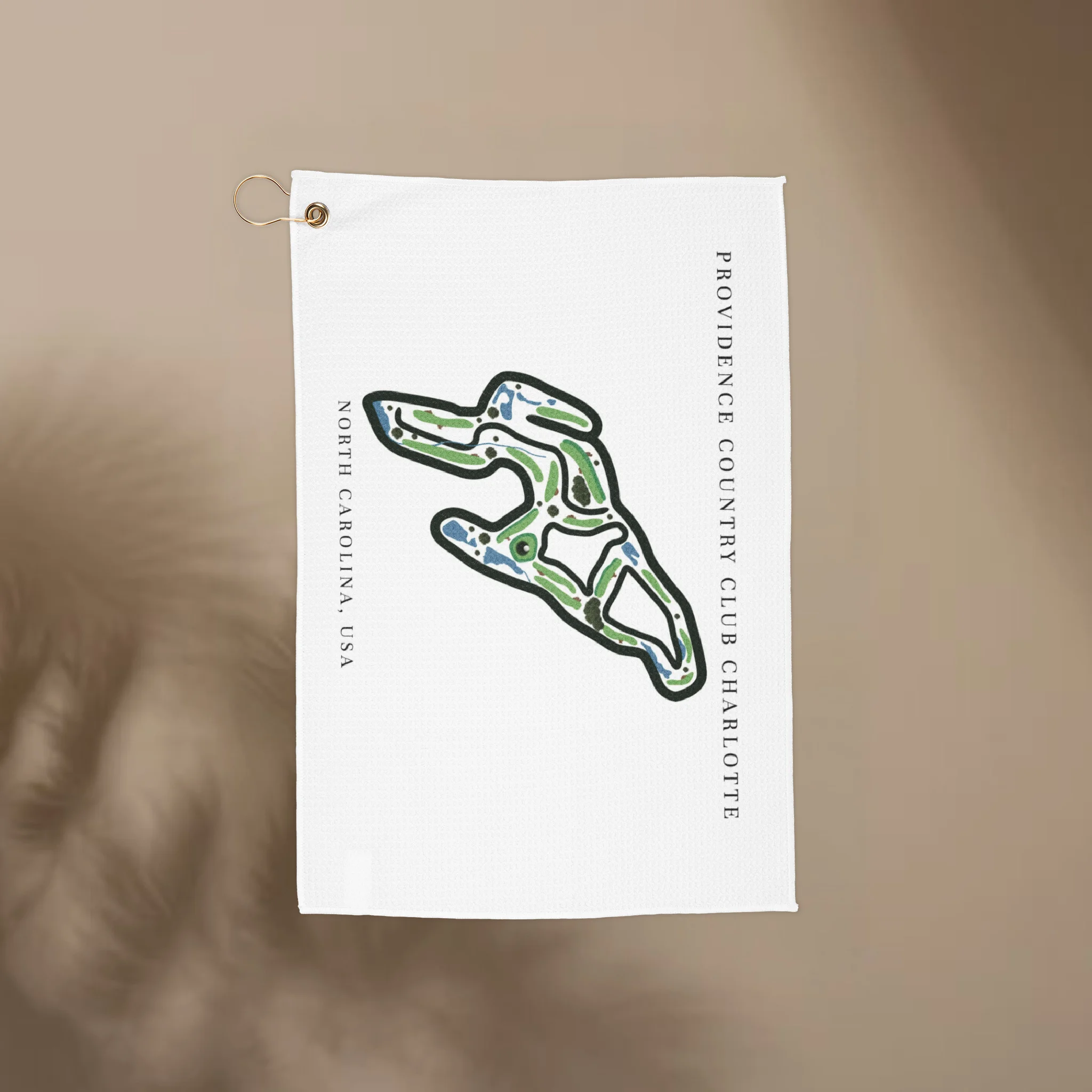 Providence Country Club Golf Course Prints, North Carolina | Golf Course Print Towels | Golf Course Microfiber