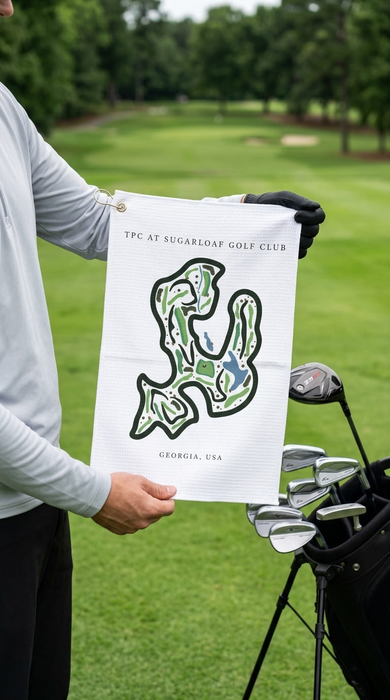 TPC at Sugarloaf Golf Club, Golf Course Print, Georgia | Golf Course Print Towels | Golf Course Microfiber