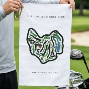 Quail Hollow Golf Club, Golf Course Print, North Carolina | Golf Course Print Towels | Golf Course Microfiber