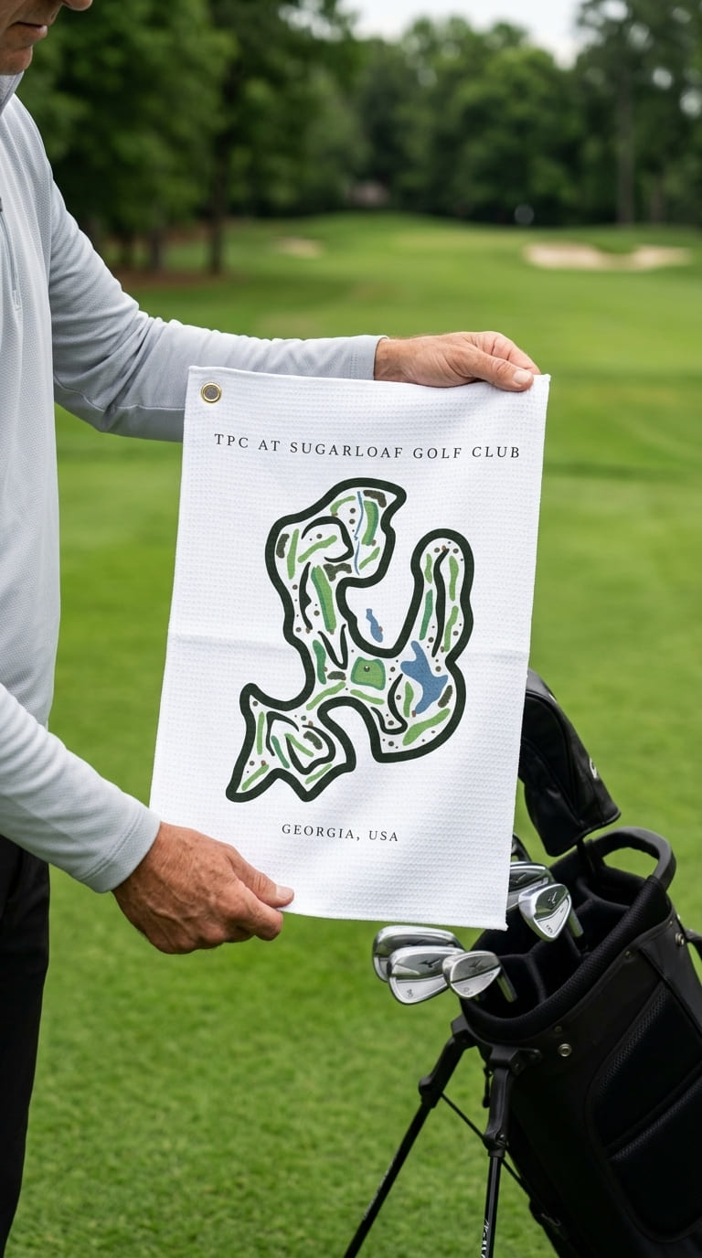 TPC at Sugarloaf Golf Club, Golf Course Print, Georgia | Golf Course Print Towels | Golf Course Microfiber - Image 3