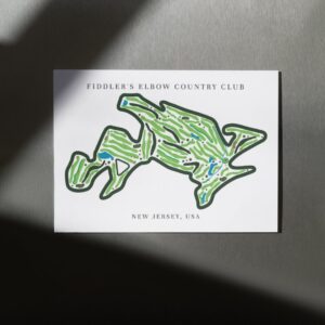 Fiddler's Elbow Country Club Golf Course Prints, New Jersey, Golf Map Artwork