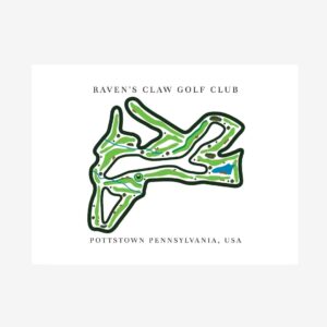 Raven's Claw Golf Club Golf Course Prints, Pennsylvania, Golf Map Artwork