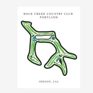 Rock Creek Country Club Golf Course Prints, Oregon, Golf Map Artwork