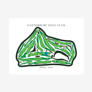 Canterbury Golf Club Golf Course Prints, Ohio, Golf Map Artwork