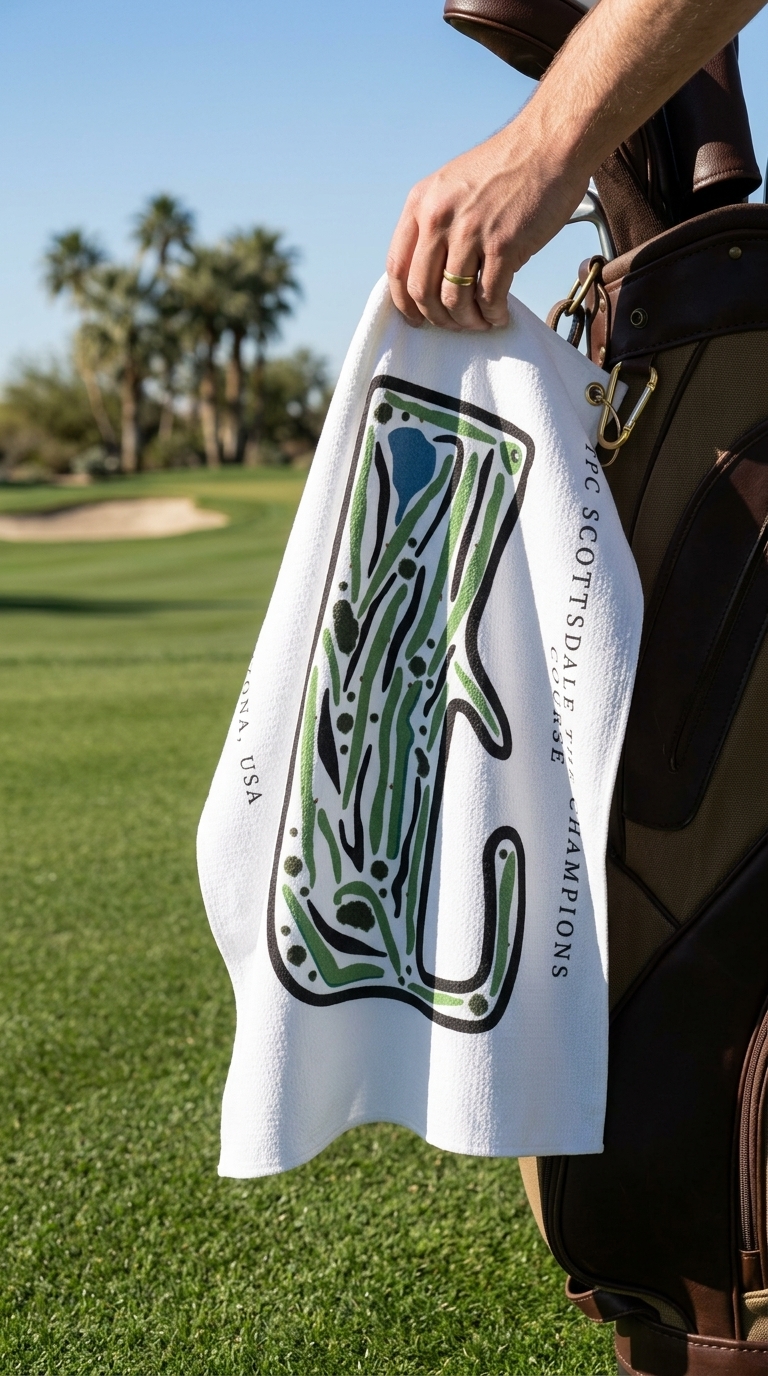 TPC Scottsdale The Champions Course, Arizona | Golf Course Print Towels | Golf Course Microfiber - Image 2