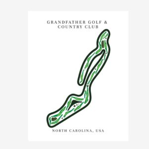 Grandfather Golf & Country Club Golf Course Prints, North Carolina, Golf Map Artwork