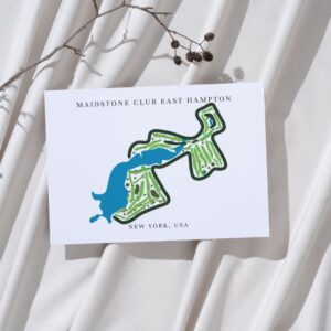 Maidstone Club Golf Course Prints, New York, Golf Map Artwork