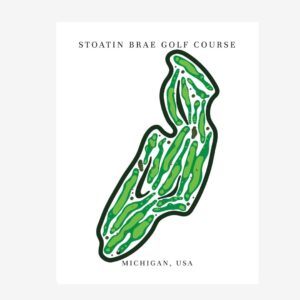 Stoatin Brae Golf Course Prints, Michigan, Golf Map Artwork