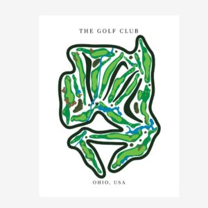 The Golf Club Golf Course Prints, Ohio, Golf Map Artwork