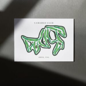 Camargo Club Golf Course Prints, Ohio, Golf Map Artwork