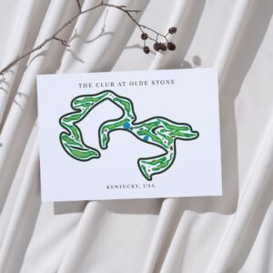 The Club at Olde Stone Golf Course Prints, Kentucky, Golf Map Artwork