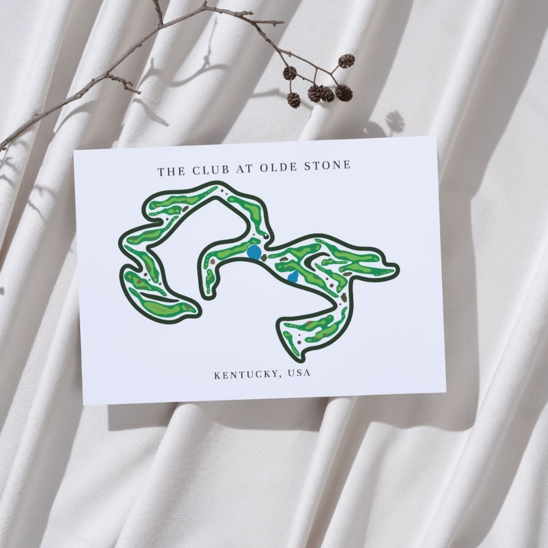 The Club at Olde Stone Golf Course Prints, Kentucky, Golf Map Artwork