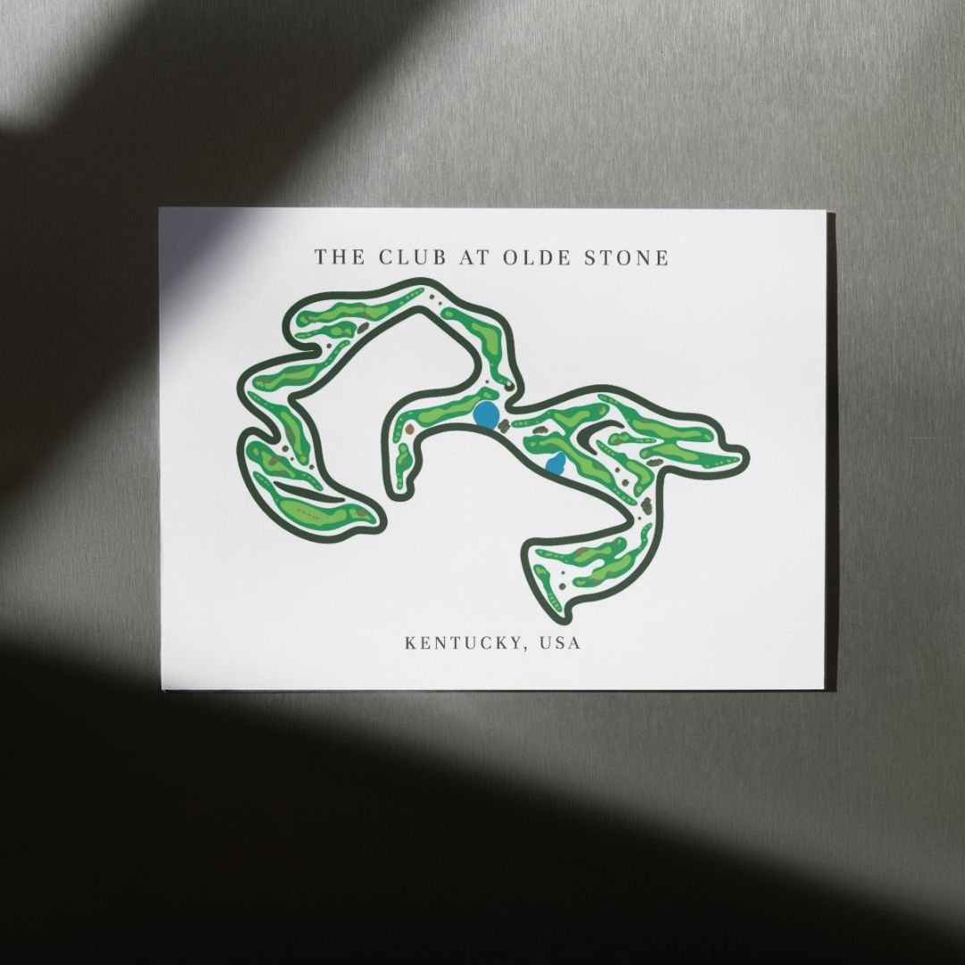 The Club at Olde Stone Golf Course Prints, Kentucky, Golf Map Artwork