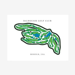 Dalhousie Golf Club Golf Course Prints, Missouri, Golf Map Artwork