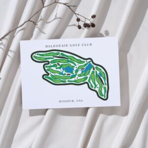 Dalhousie Golf Club Golf Course Prints, Missouri, Golf Map Artwork