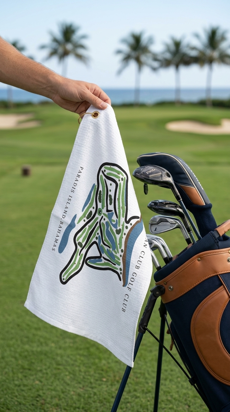 The Ocean Club Golf Club Golf Course Prints, Paradise Island – Bahamas | Golf Course Print Towels | Golf Course Microfiber - Image 4