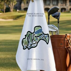 Kiawah Island Club Golf Course Print, South Carolina | Golf Course Print Towels | Golf Course Microfiber