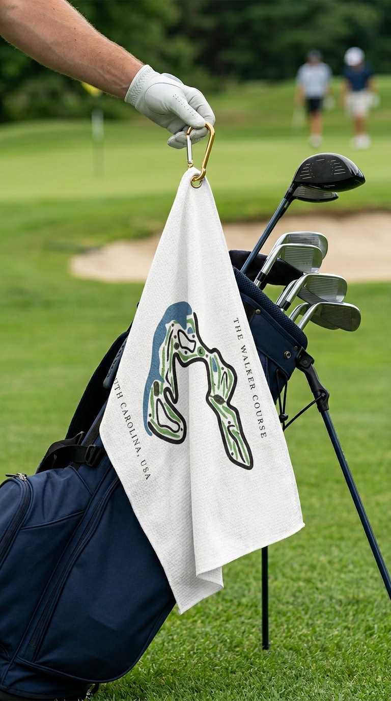 The Walker Course Golf Course Prints, South Carolina | Golf Course Print Towels | Golf Course Microfiber - Image 4