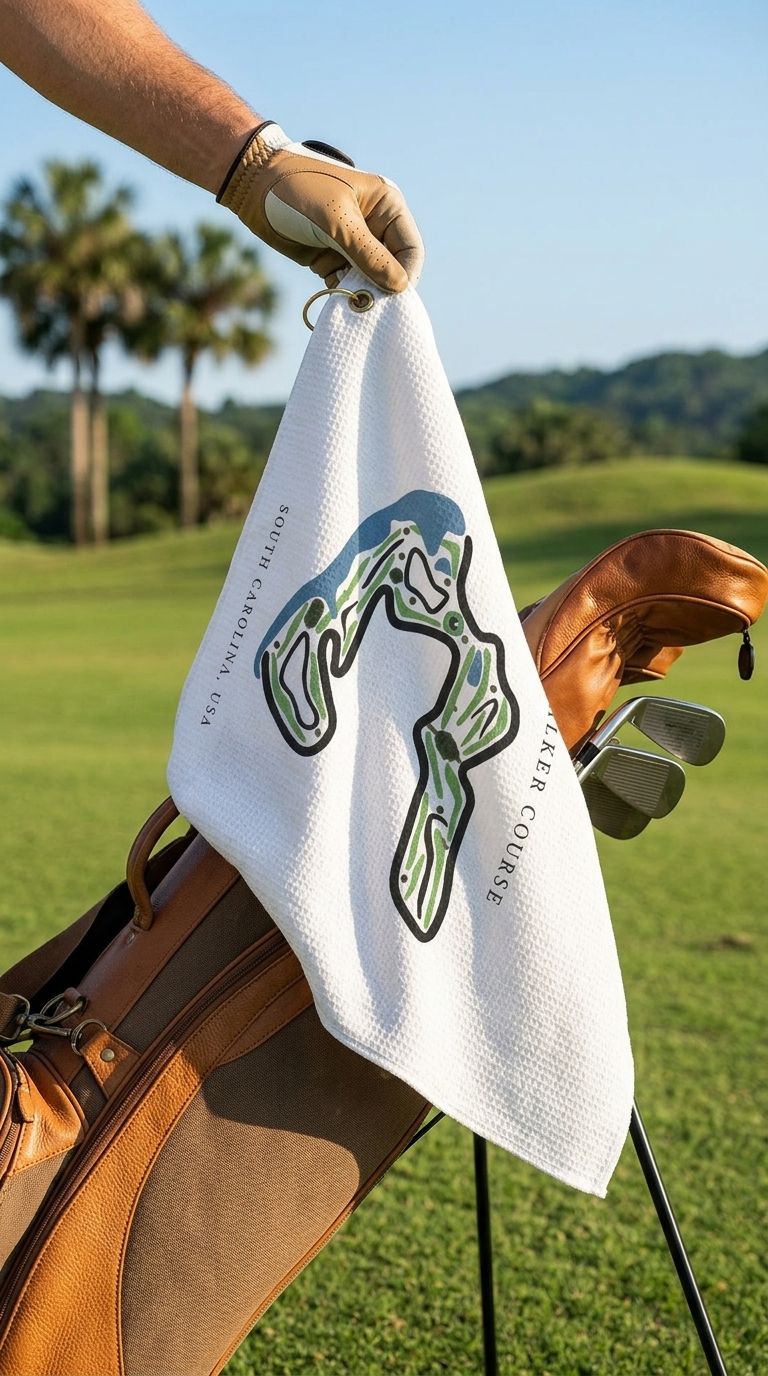 The Walker Course Golf Course Prints, South Carolina | Golf Course Print Towels | Golf Course Microfiber - Image 2