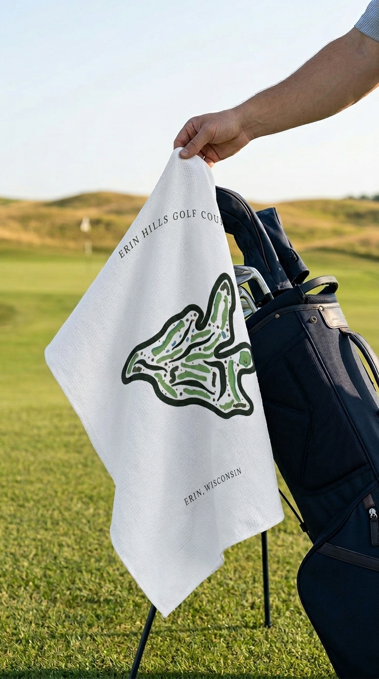 Erin Hills Golf Course Print, Wisconsin | Golf Course Print Towels | Golf Course Microfiber - Image 4