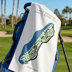 Cabot Highlands Castle Stuart Golf Course Prints, Scotland | Golf Course Print Towels | Golf Course Microfiber