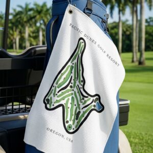 Pacific Dunes Golf Resort Golf Course Prints, Oregon | Golf Course Print Towels | Golf Course Microfiber