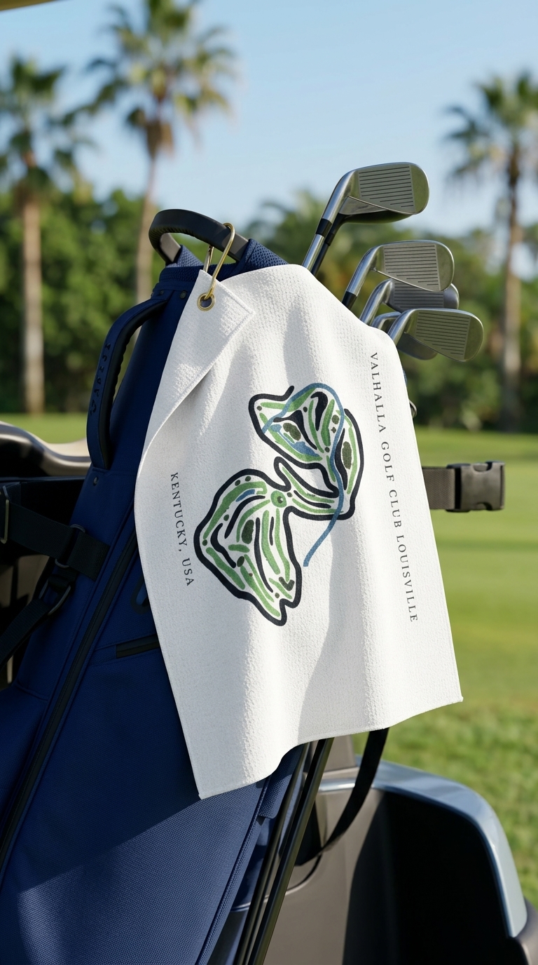 Valhalla Golf Club Golf Course Prints, Kentucky | Golf Course Print Towels | Golf Course Microfiber - Image 4