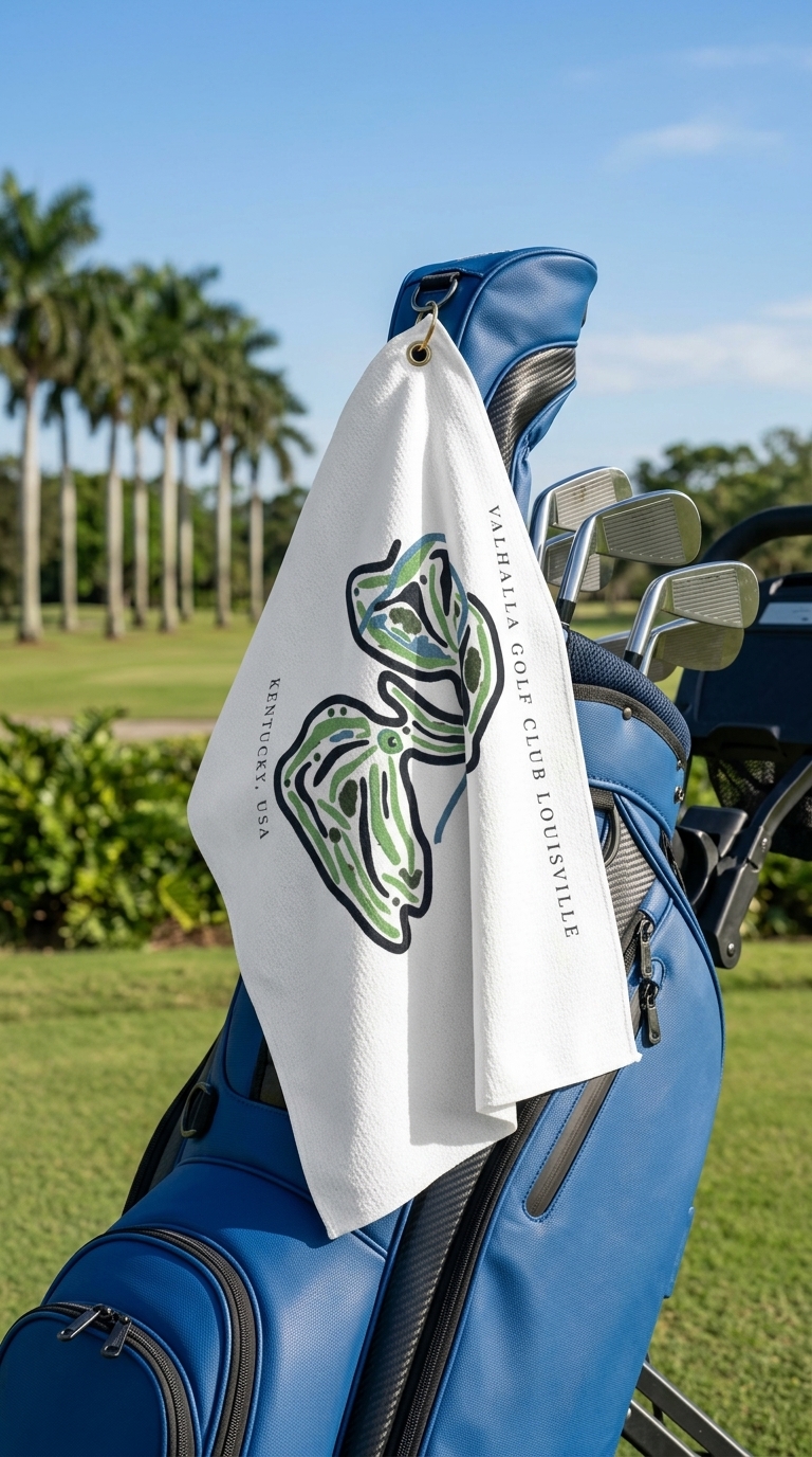 Valhalla Golf Club Golf Course Prints, Kentucky | Golf Course Print Towels | Golf Course Microfiber - Image 2