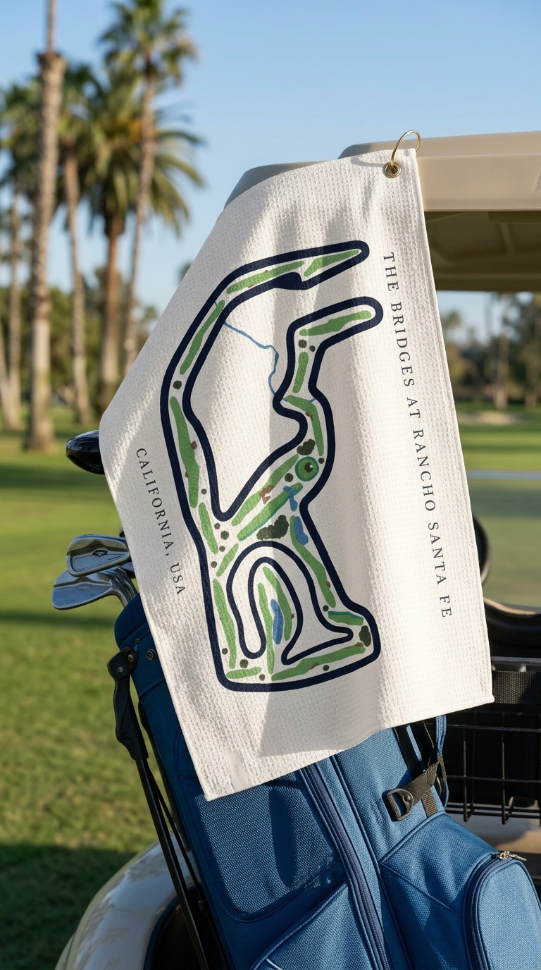 The Bridges at Rancho Santa Fe Golf Course Prints, California | Golf Course Print Towels | Golf Course Microfiber - Image 2