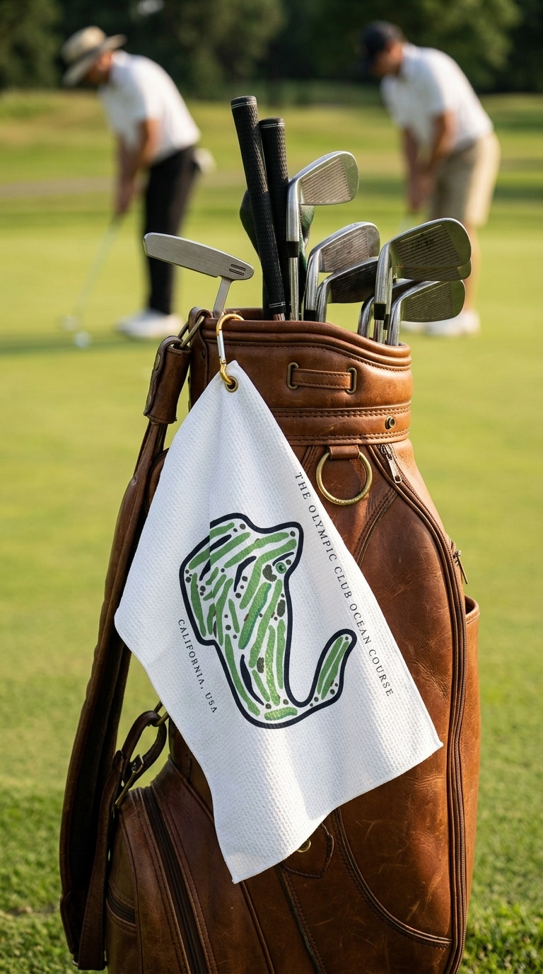 The Olympic Club Ocean Course Golf Course Prints, California | Golf Course Print Towels | Golf Course Microfiber (Copy) - Image 3