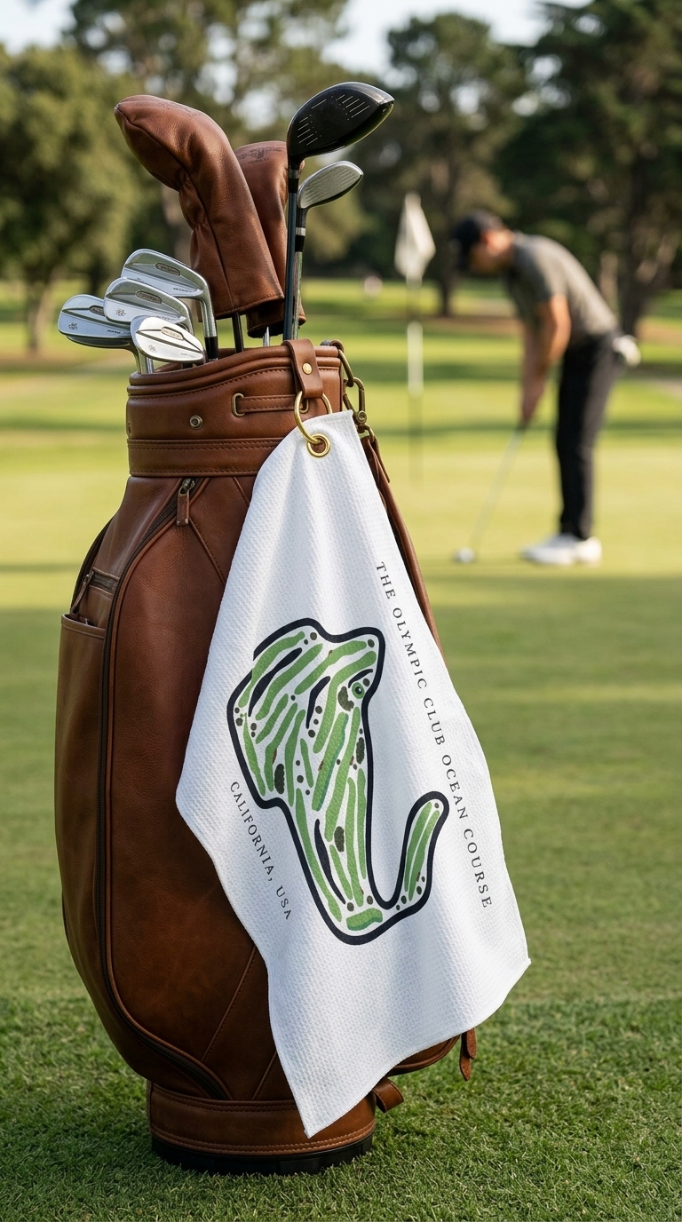 The Olympic Club Ocean Course Golf Course Prints, California | Golf Course Print Towels | Golf Course Microfiber (Copy) - Image 4