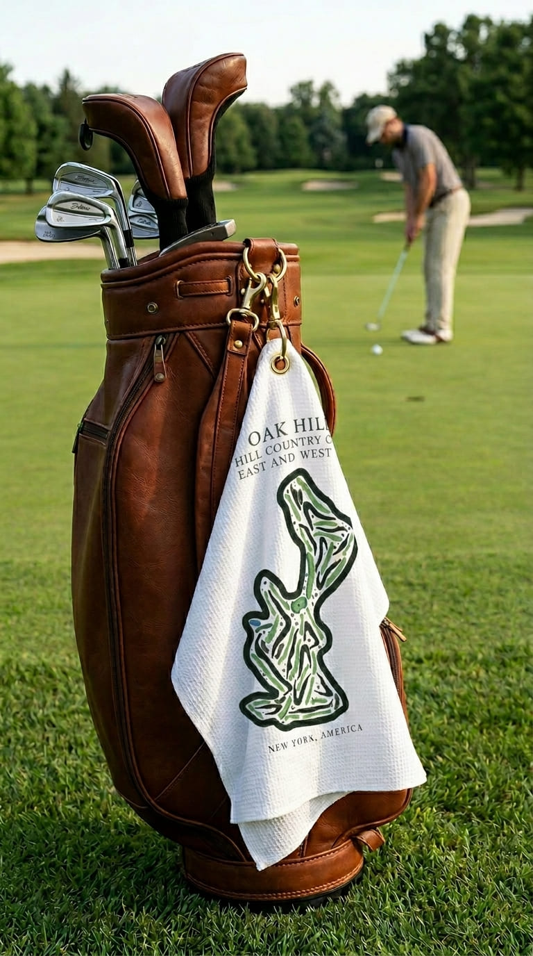 Oak Hill Country Club East & West, Golf Course Print, New York | Golf Course Print Towels | Golf Course Microfiber - Image 4