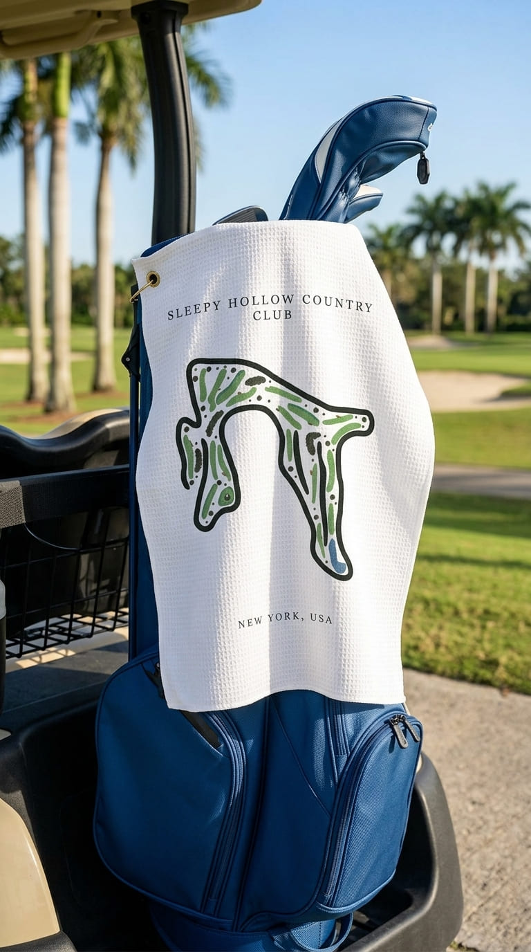Sleepy Hollow Country Club Golf Course Print, New York | Golf Course Print Towels | Golf Course Microfiber