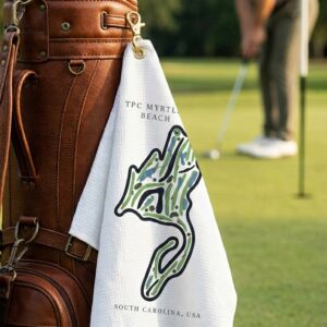 TPC Myrtle Beach Golf Course Prints, South Carolina | Golf Course Print Towels | Golf Course Microfiber