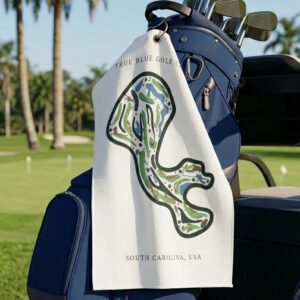 True Blue Golf Club Golf Course Prints, South Carolina | Golf Course Print Towels | Golf Course Microfiber