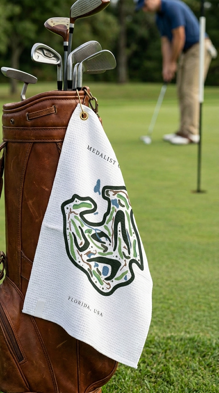 Medalist Golf Club, Golf Course Print, Florida | Golf Course Print Towels | Golf Course Microfiber - Image 3