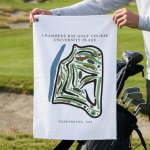 Chambers Bay Golf Course Prints, Washington | Golf Course Print Towels | Golf Course Microfiber