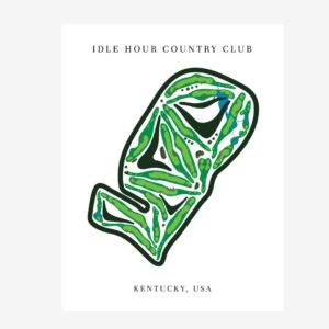 Idle Hour Country Club Golf Course Prints, Kentucky, Golf Map Artwork