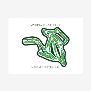 Myopia Hunt Club Golf Course Prints, Massachusetts, Golf Map Artwork