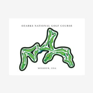Ozarks National Golf Course Prints, Missouri, Golf Map Artwork